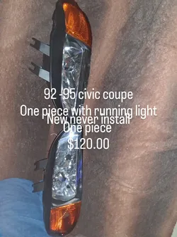 Headlights fits 92-95 civic cou