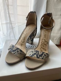 Sam Edelman Snake Print Block Heel Sandals