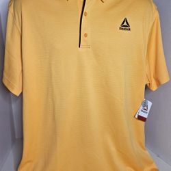 Reebok Blazing Orange Perfect Polo Mens 2XL 