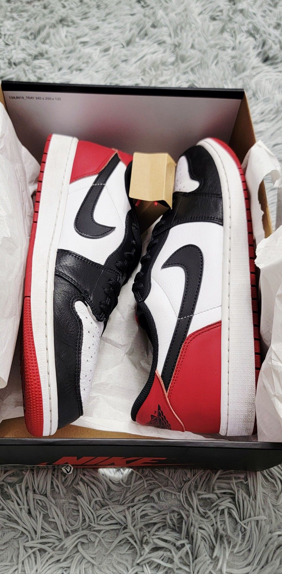 Size 13 Men's Nike Air Jordan 1 Retro Low OG 'Black Toe' (2023) CZ0790-106.