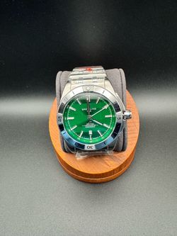 GMT Green Dial Steel Watch