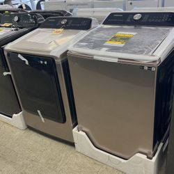 Samsung Top Load Washer And Gas Dryer Set 