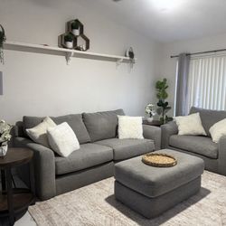 Gray Living Room Set Couch Ottoman Jackson Furniture 