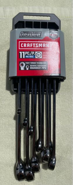 Craftsman Overdrive 6Pt Metric MM Long Panel Combo Wrench Set 11pc CMMT87811