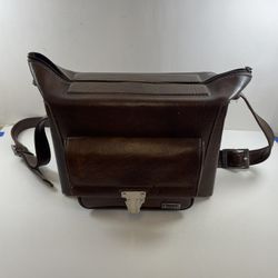 Vintage Marsand Brown Faux Leather Camera Bag With Insert