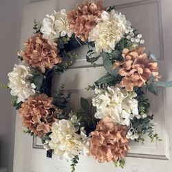 Hydrangea Faux Decor Wreath