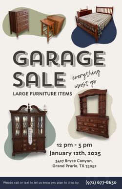 Garage Sale Jan 12th 12-3PM