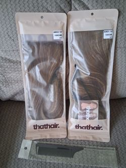 *NEW* Thathair Halo 16" Hair Extensions - Set Of 2 (Wavy & Straight) - Ash Blonde