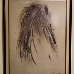 Framed Signed W B Franklin Midnight Whistle Navajo Litho Signed