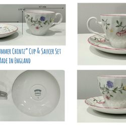 Johnson Bros “Summer Chintz” Cup & Saucer Set Made in England 