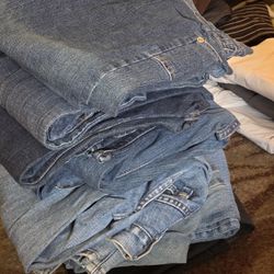 HUGE Reseller Clothing Lot Jeans & Pants - 30+ Items - Name Brands (Bin Included!)