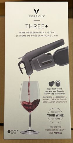 Brand NEW - Coravin Timeless Three Plus Wine Preservation System- Black