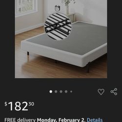 Daqutic Box Spring Queen，9 Inch Metal Box-Spring Only, Mattress Foundation, Heavy Duty Structure with Fabric Cover, Noise Free, Non-Slip, Easy Assembl