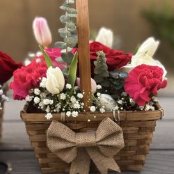 Valentine Flower Baskets