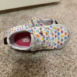 Toddler-Multi Color Heart Vans Shoes