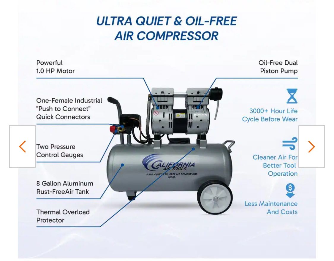 California Air Tools Ultra Quiet Air Compressor