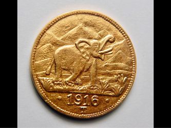 Gold coin 1916 15 rupien