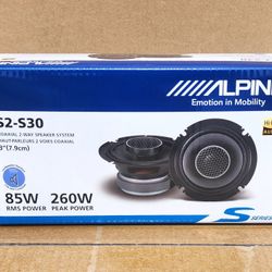 Alpine S Series Car Speakers 260 Watts 3" 2-Way Coaxial Speaker Set S2-S30 🚨 Payment Options Available 🚨 No Credit Needed 🚨 