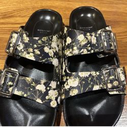 Givenchy Paris Floral Birkenstock Style Sandals!! LIKE NEW!!