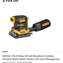 DeWalt 20 Volt Max XR Palm Sander