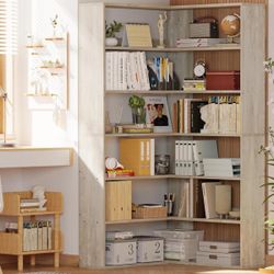 6 Tier Large Corner Bookshelf 