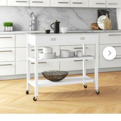 Anselll 42 wide Rolling Kitchen Island