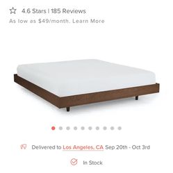 Article King Size Walnut Bed Frame
