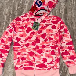 Bape Pink ABC Camo Hoodie