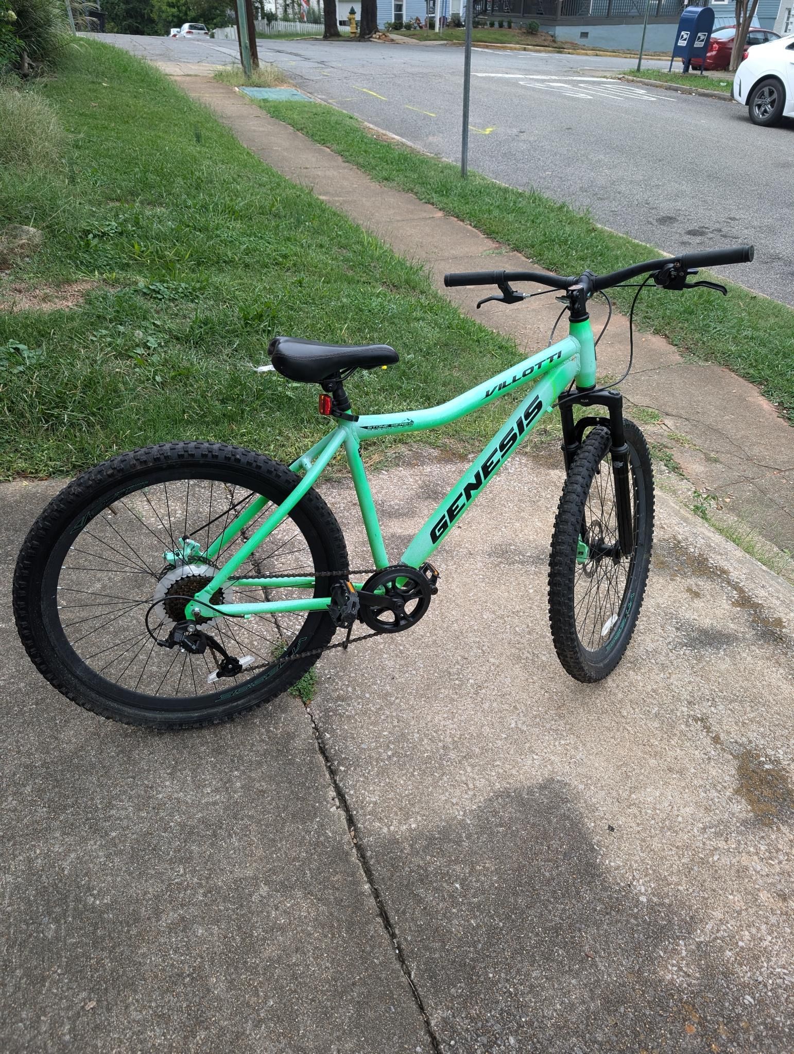 Green Genesis 27.5 in. Men's Villotti Mountain Bike.