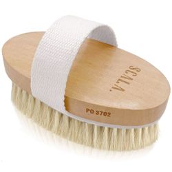  Body Brush Exfoliator - Soft Bristle Brush Naturally Exfoliates