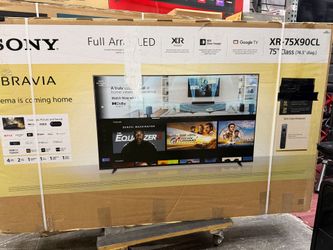 75" screen full array led smart 4k ultra HDTV by Sony bravia.  XR- 75X90 CL. Brand new