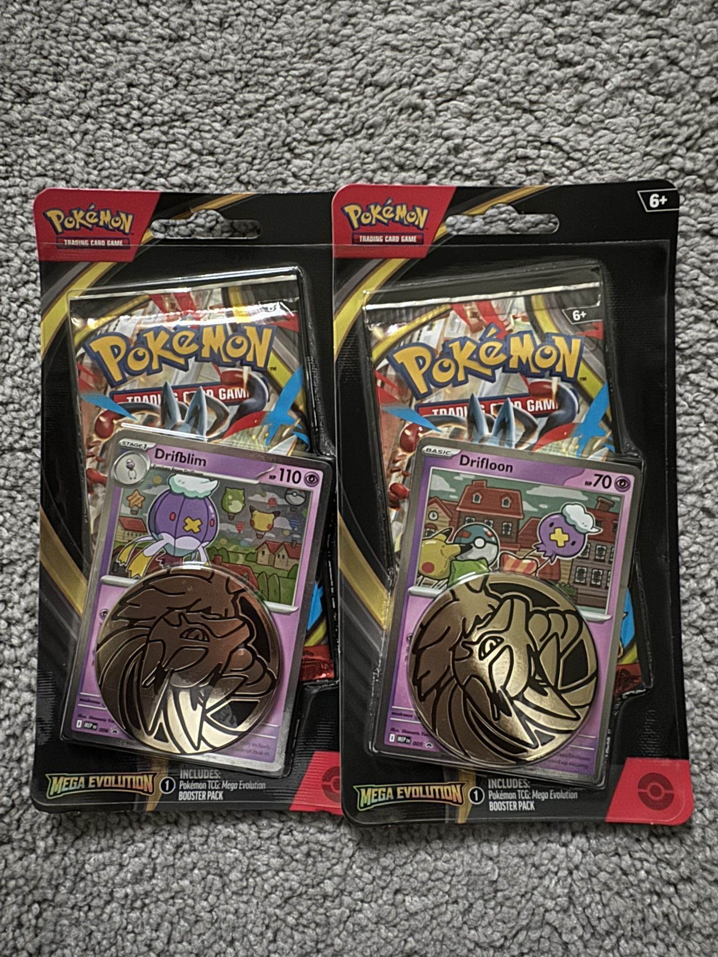 Pokemon TCG Mega Evolution Single Pack Booster Blister Set - Drifloon + Drifblim