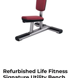 Life Fitness Commercial Utility Bench – Heavy Duty Gym Bench