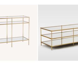 Matching (2 pieces) West Elm Terrace Coffee Table and Console Table