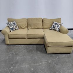 🚚 FREE DELIVERY- Cozy Ethan Allen Beige Sectional Sofa