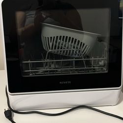 Portable Countertop Dishwashers, Compact Dishwashers w/ 5 L Built-in Water Tank with Brass Adapter