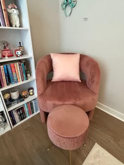 Pink armchair