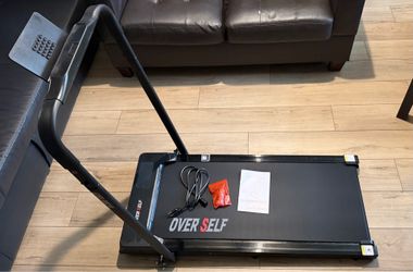 OverSelf Folding Walking Pad/Treadmill - Like New - Complete Setup