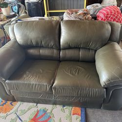 Leather Love Seat
