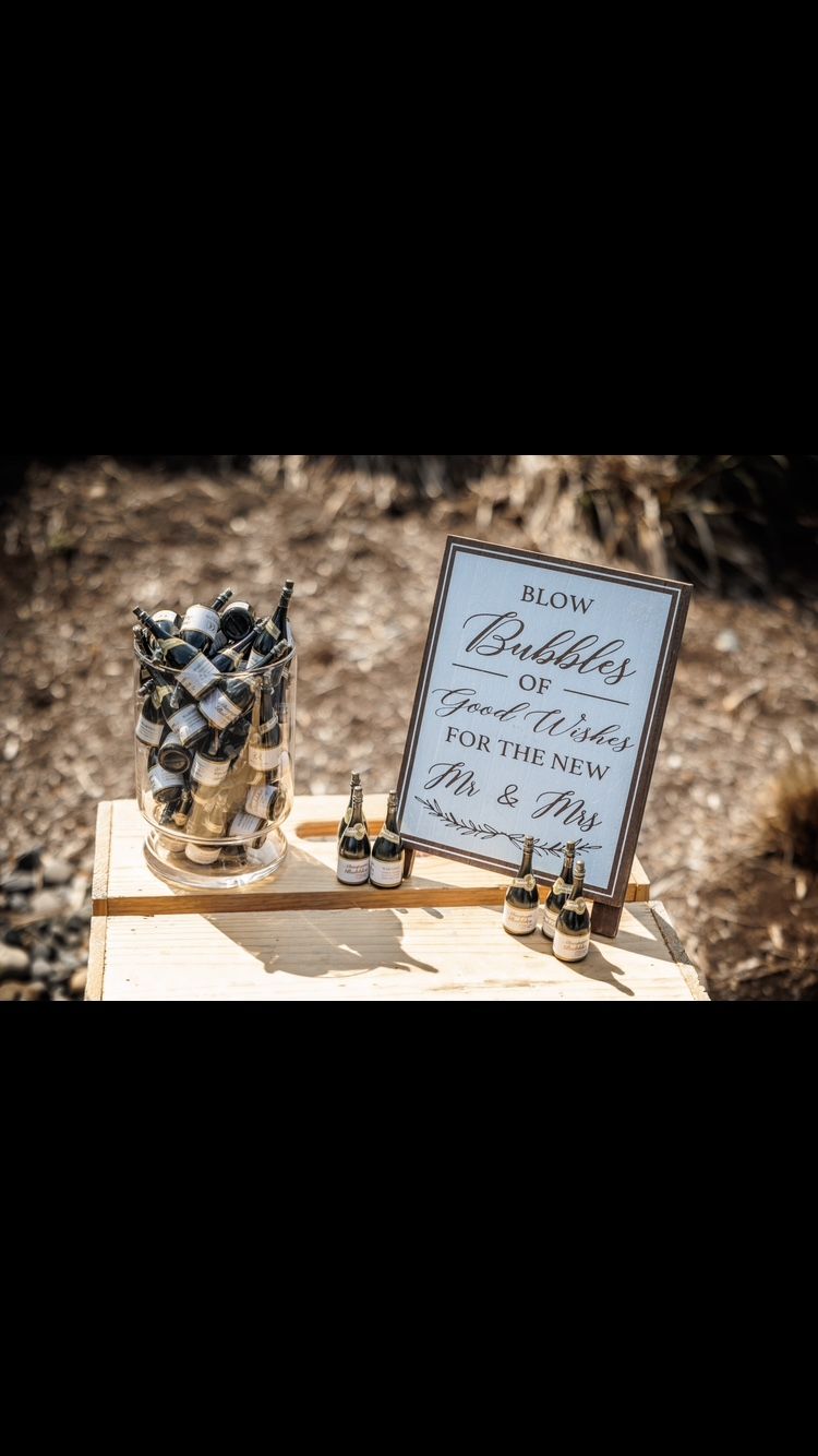 Bubbles Wedding Sign