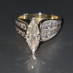 14K GOLD NATURAL DIAMOND WEDDING RING