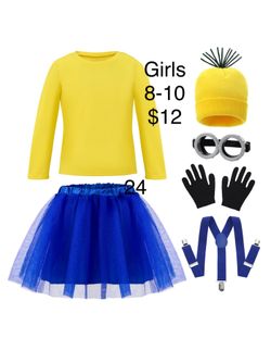 Girls Minion Tutu Costume 8-10 Halloween Birthday