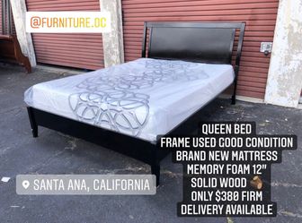 Queen Size Bed With New Mattress 