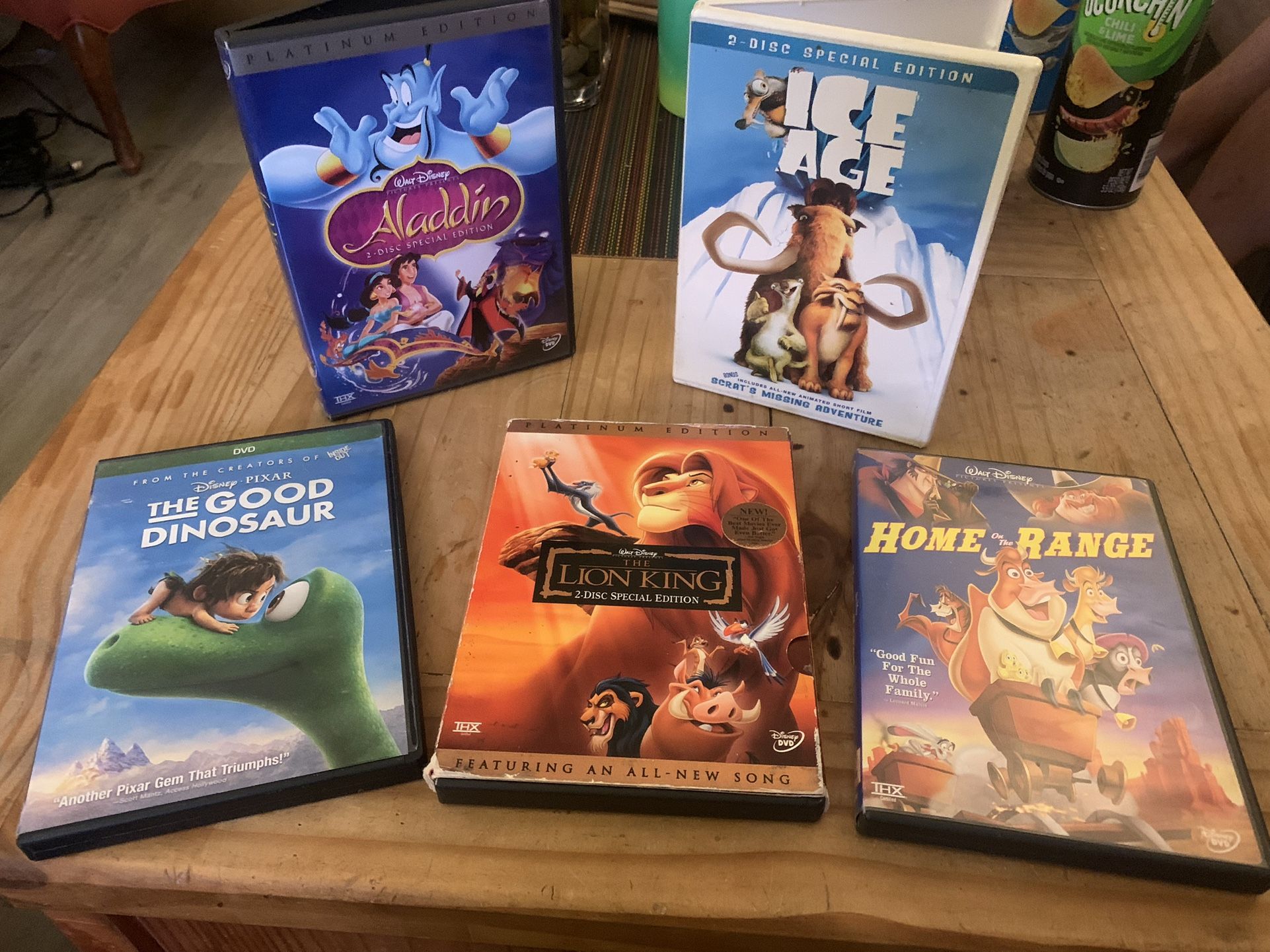 Lot of Five Animated Children’s Movies on DVD!