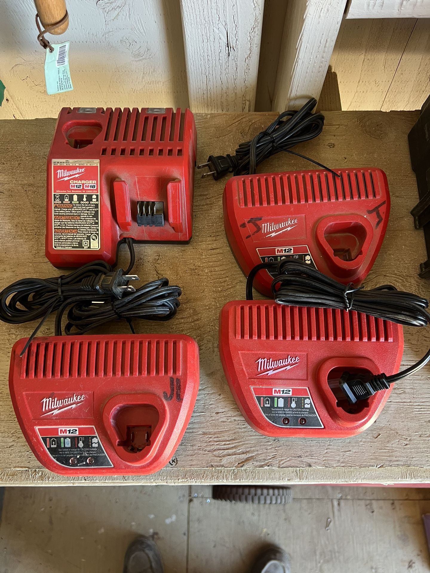 Milwaukee And DEWALT Chargers 