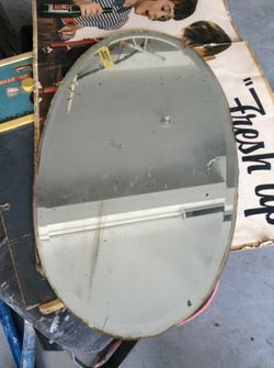 Antique oblong mirror