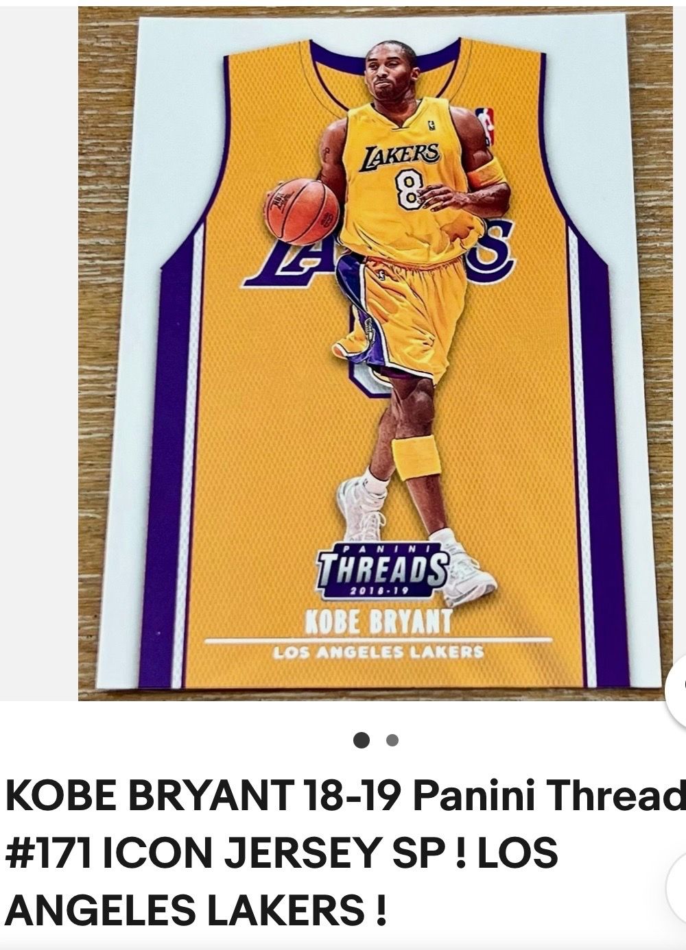 KOBE BRYANT 18-19 Panini Thread #171 ICON JERSEY