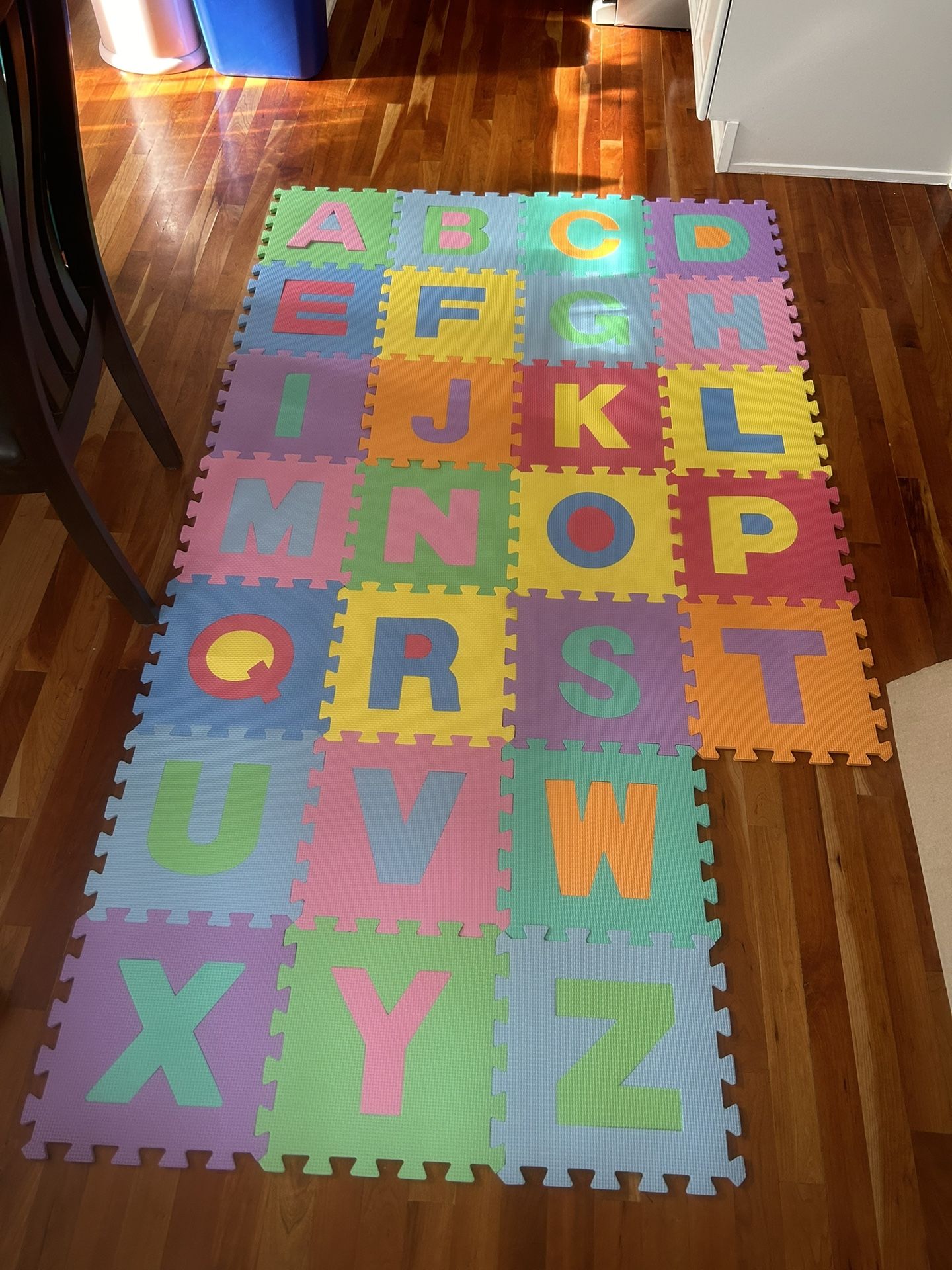 Alphabet tiles and animal tiles