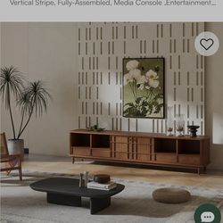 Povison Mid-century modern cherry wood tv stand