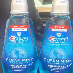 (2) Crest Pro-Health Mouthwash, 1L each